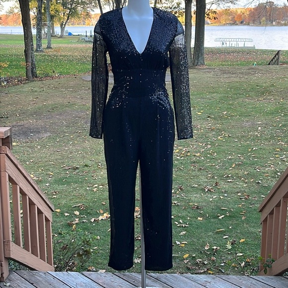 French Connection shimmering festive jumpsuit S - Picture 2 of 14